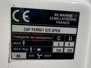 B2 MARINE CAP FERRET 572 OPEN - BATEAU MOTEUR OCCASION MARINE COURTAGE (12)