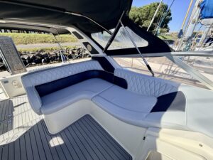 CRANCHI SMERALDO 37 - BATEAU MOTEUR OCCASION - MARINE COURTAGE (29)